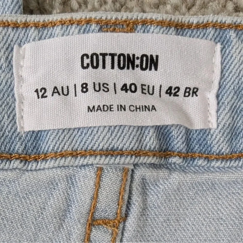 Cotton On Original Flare Jeans‎ Women's 8 Light Wash High Rise Denim Retro Boho - Picture 5 of 12